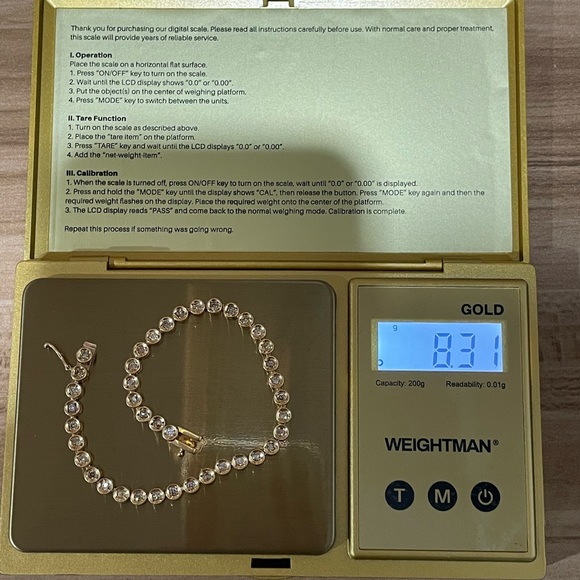 K18 18K RealGold Japan Natural Diamond Tennis Bracelet Dainty Petite - Picture 12 of 12